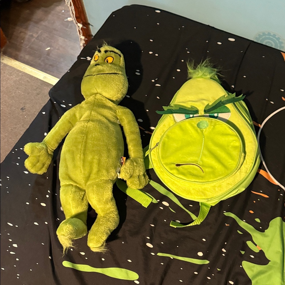 Full body Grinch Plush Backpack only